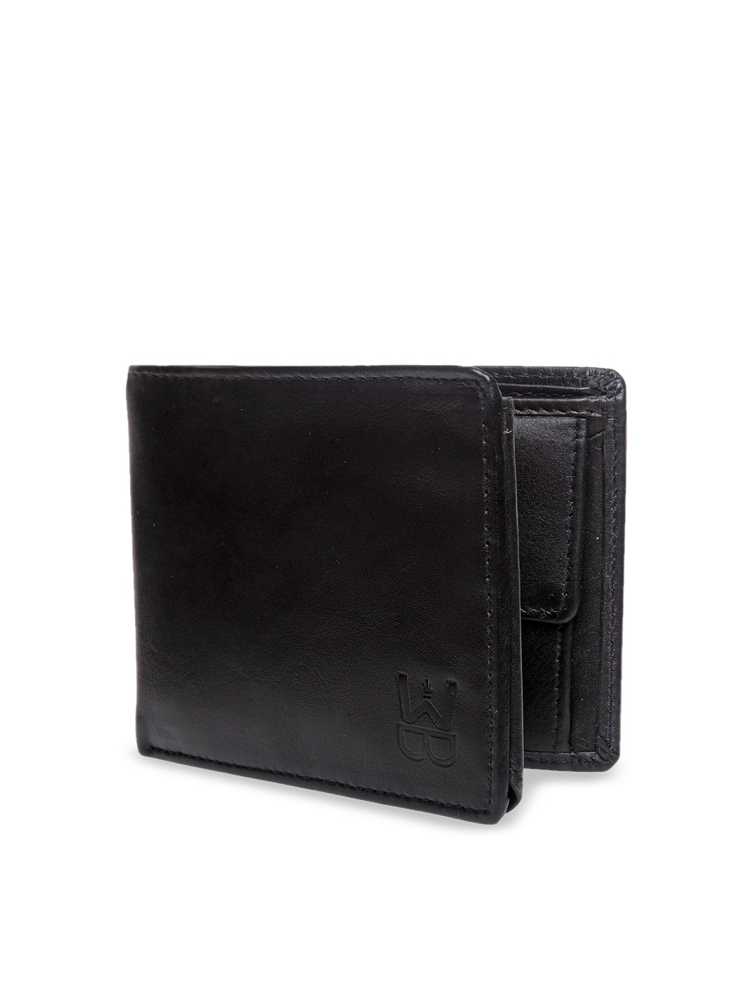 

WELBAWT Men Black Solid Leather Two Fold Wallet