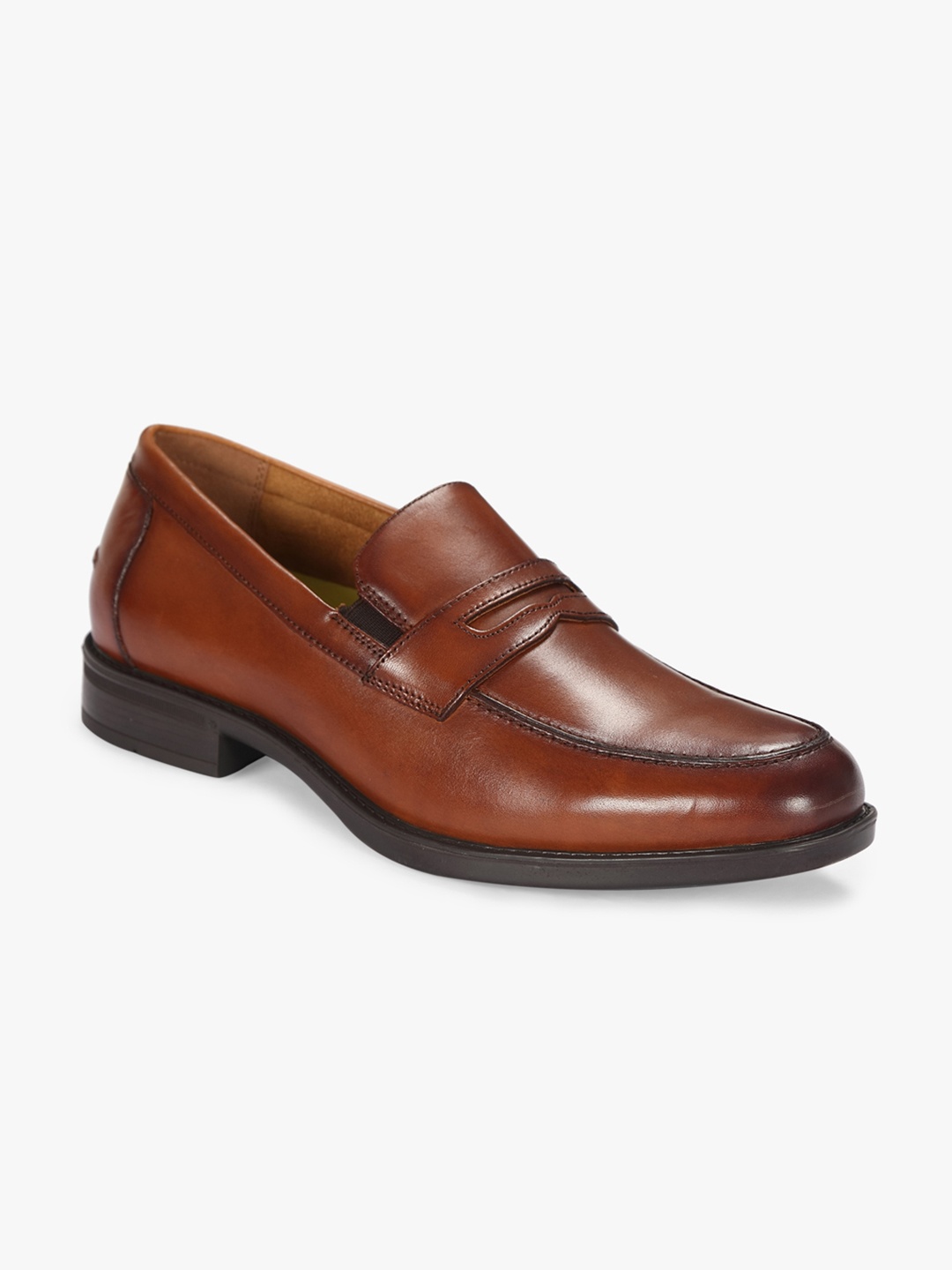 

Florsheim Men Tan Brown Solid Leather Formal Slip-Ons