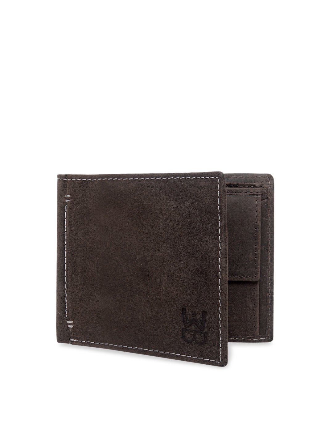

WELBAWT Men Brown Solid Leather Two Fold Wallet