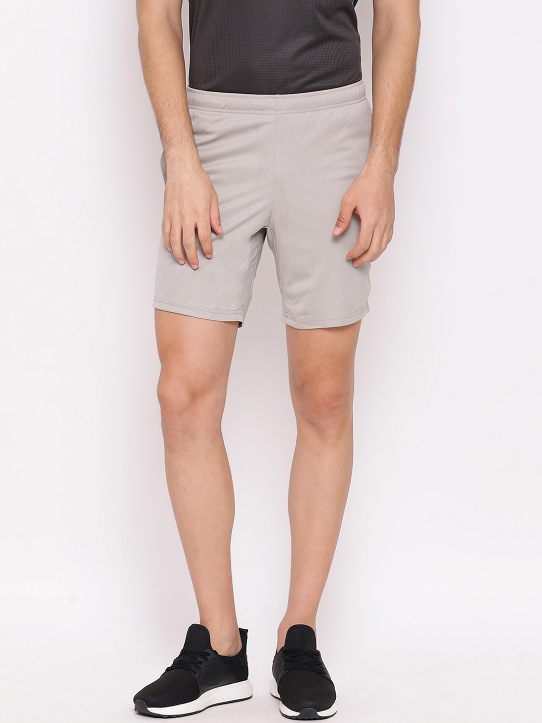 

rock.it Men Grey Solid Regular Fit Sports Shorts