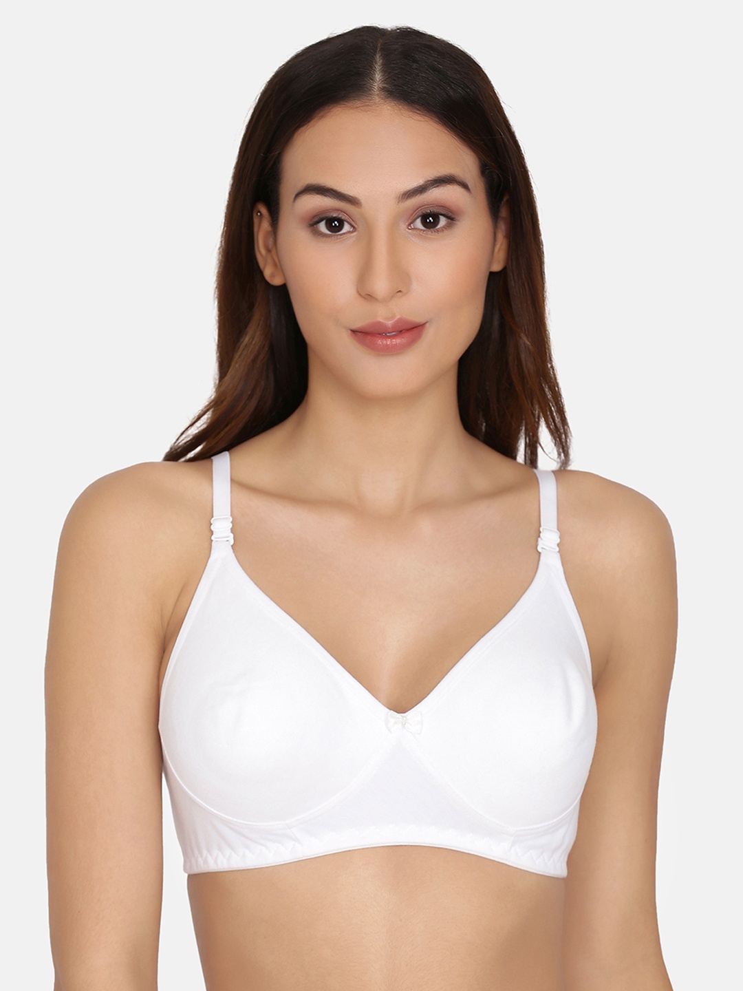 

PRETTYBOLD White Solid Non-Wired Non Padded T-shirt Bra