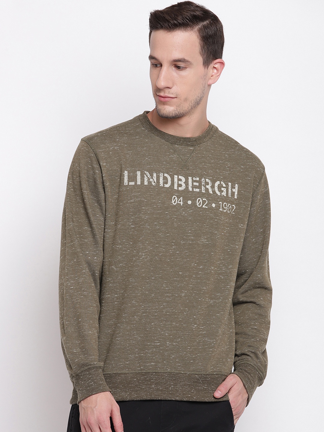 

LINDBERGH Men Brown Printed Pullover Sweater