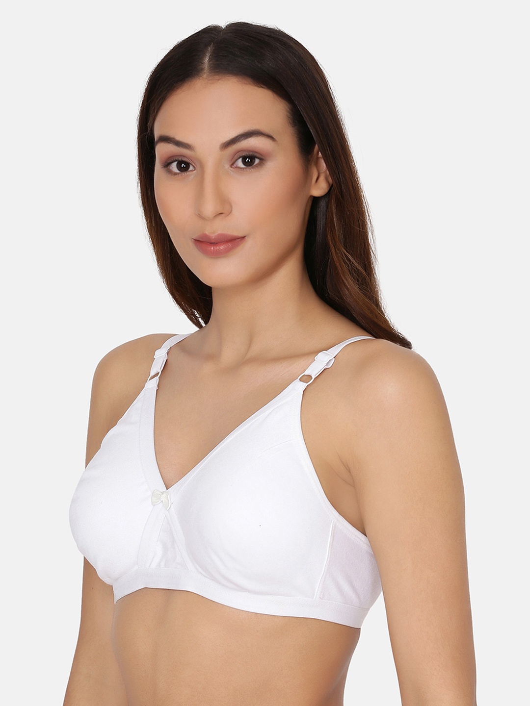 

PRETTYBOLD White Solid Non-Wired Non Padded Minimizer Bra PB-13 WHITE