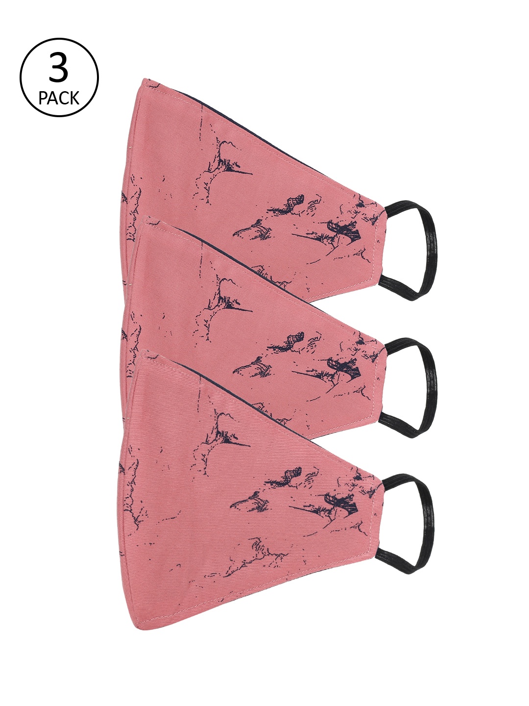 

AKSHARA Kids 3 Pcs Peach-Coloured 2 Ply Reusable Protective Outdoor Masks