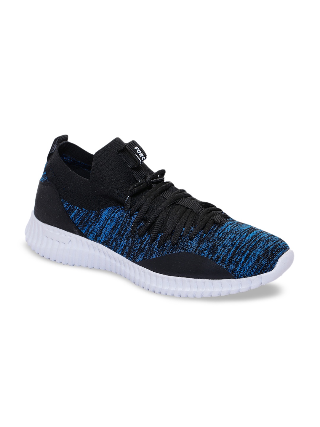 

Liberty Men Charcoal Grey & Blue Mesh Running Shoes