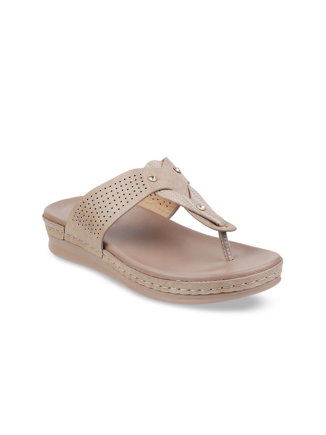 

Metro Women Khaki Solid Sandals