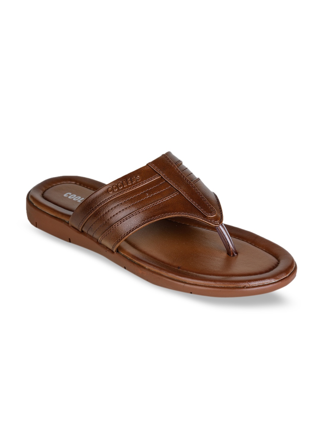 

Liberty Men Tan Brown Solid Comfort Sandals
