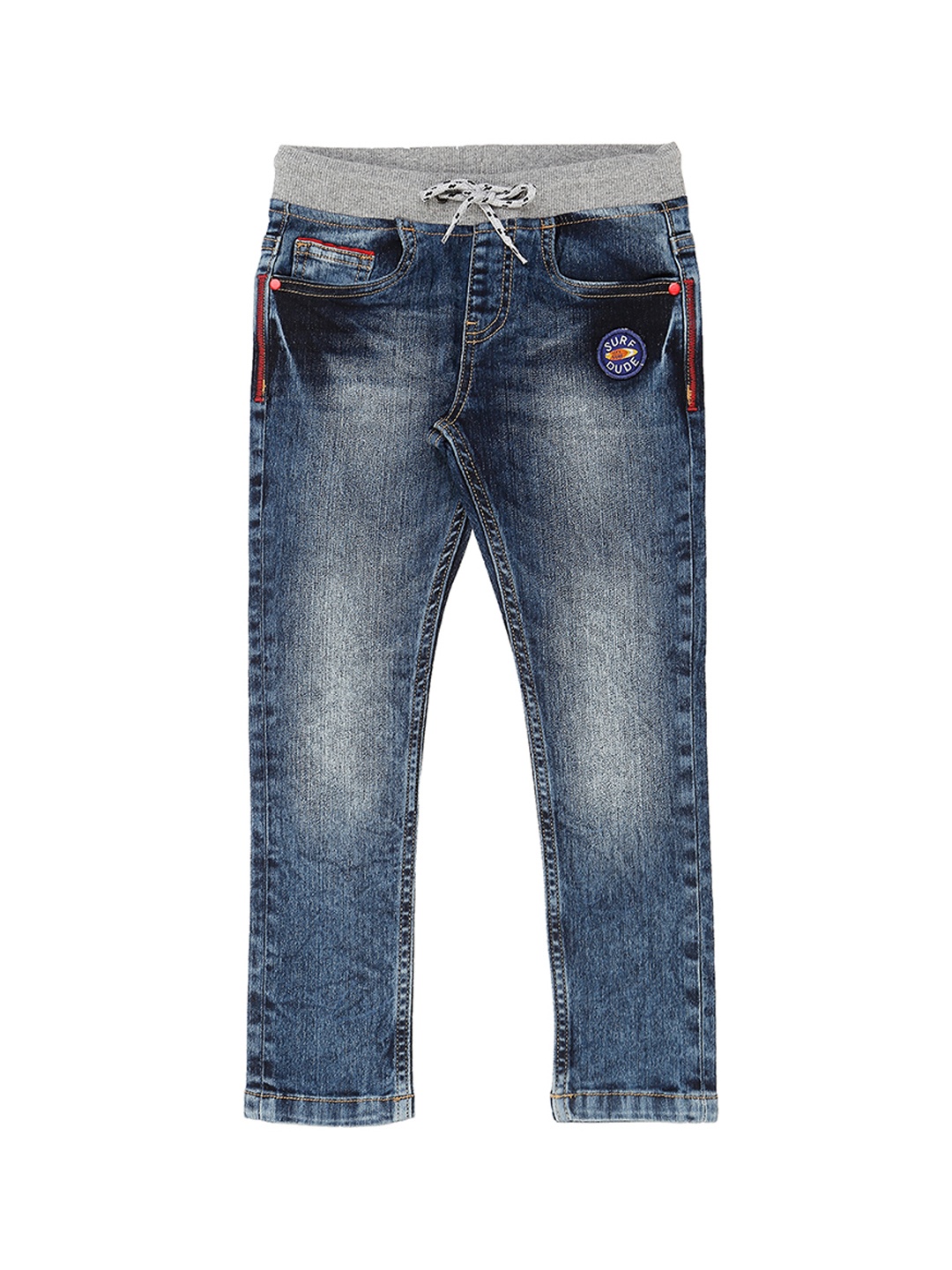 

Pantaloons Junior Boys Blue Tapered Fit Mid-Rise Clean Look Stretchable Jeans