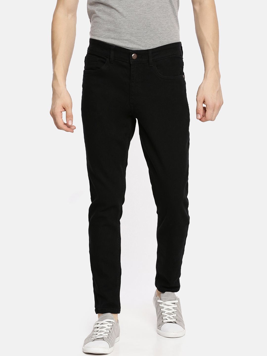

The Indian Garage Co Men Black Slim Fit Mid-Rise Clean Look Jeans