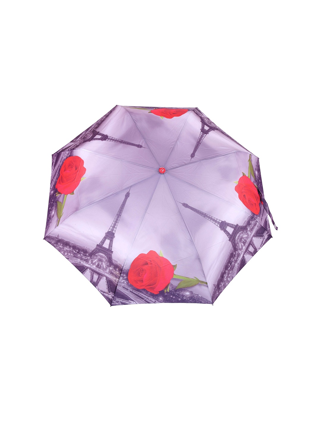 

FabSeasons Unisex Purple & Red Paris Eiffel Tower Printed 3 Fold Automatic Umbrella