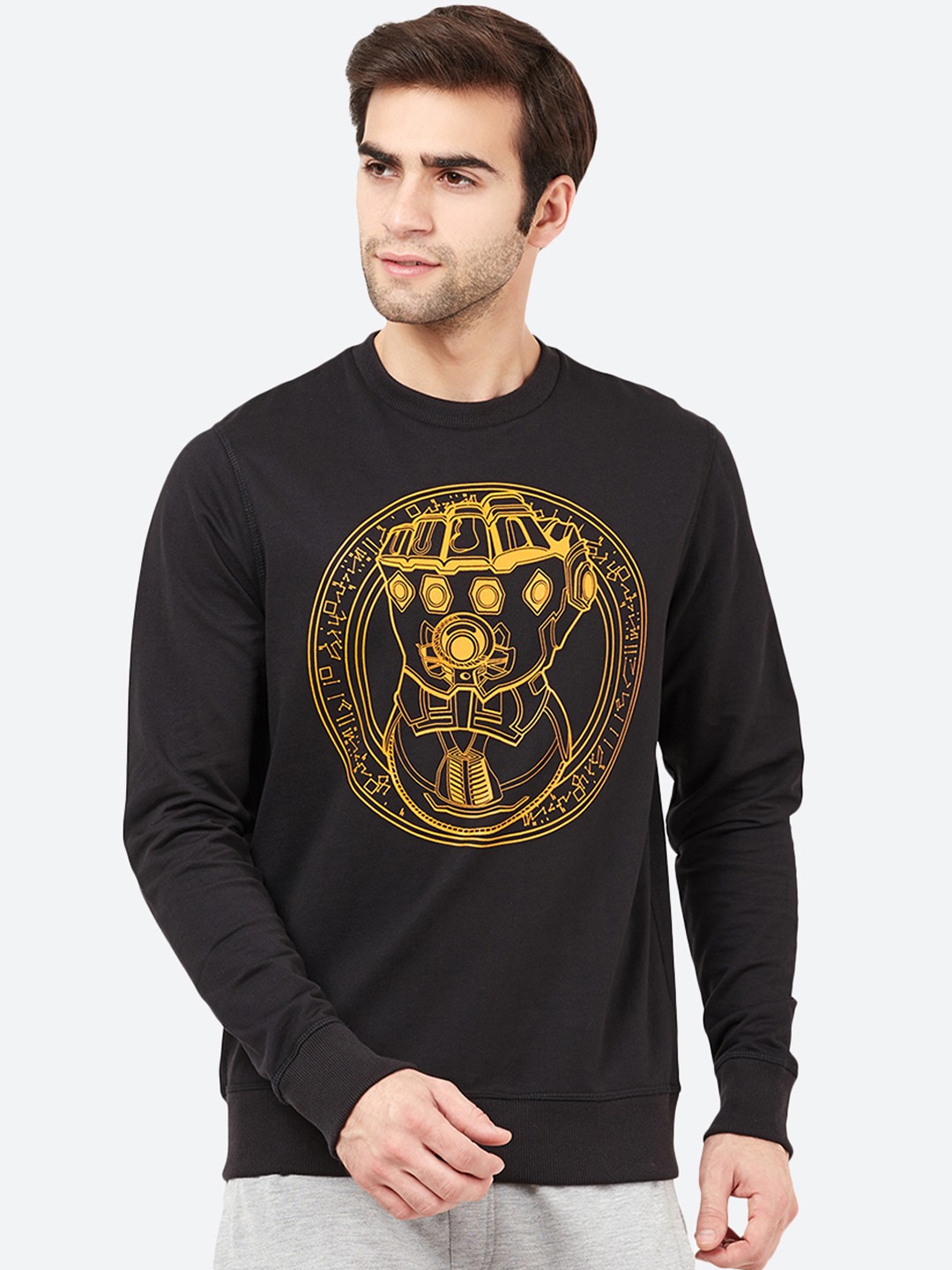 

Free Authority Thanos Print Black Sweatshirt for Men