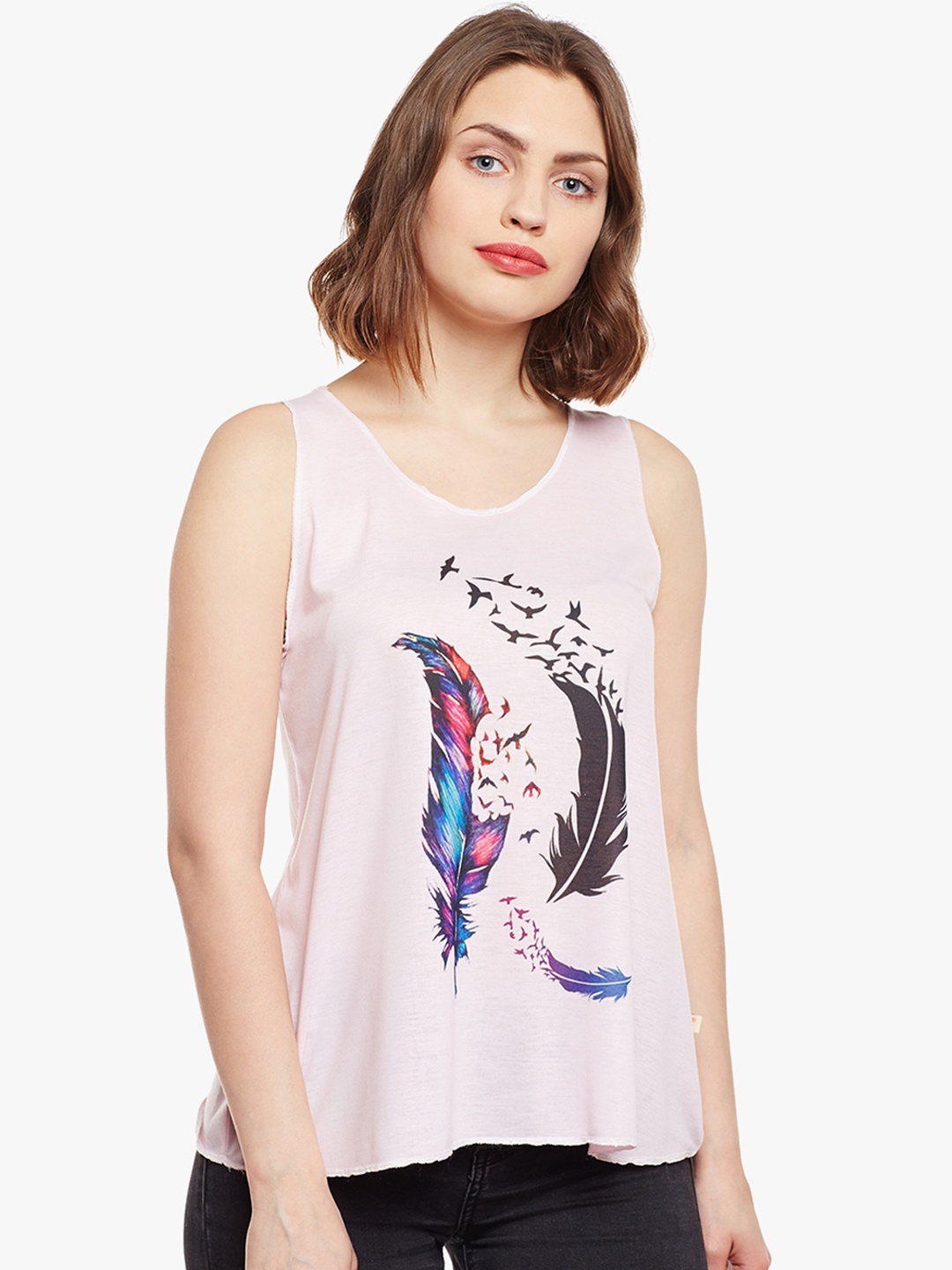

MACK JONNEY Women Pink Printed Top