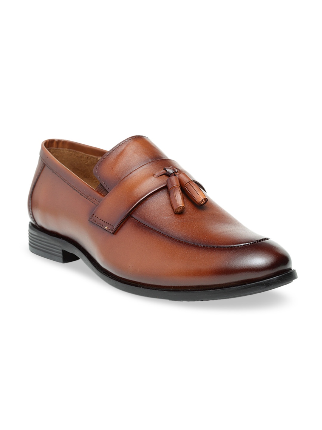

Teakwood Leathers Men Brown Solid Genuine Leather Formal Slip-Ons
