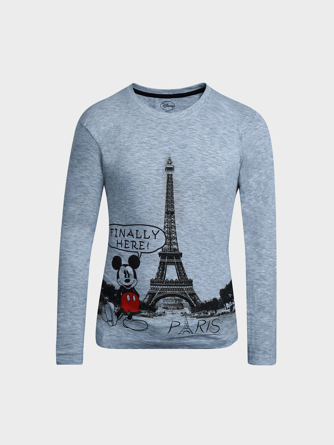 

Kids Ville Boys Grey Melange Printed Round Neck Pure Cotton T-shirt