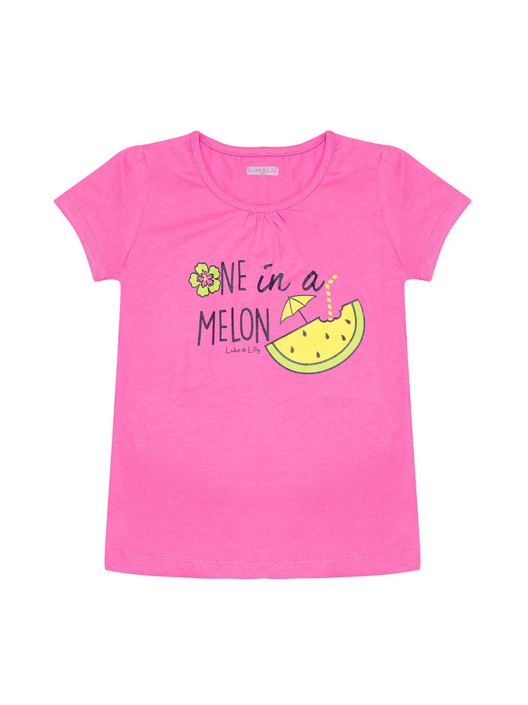 

Luke & Lilly Girls Rose Printed Round Neck T-shirt
