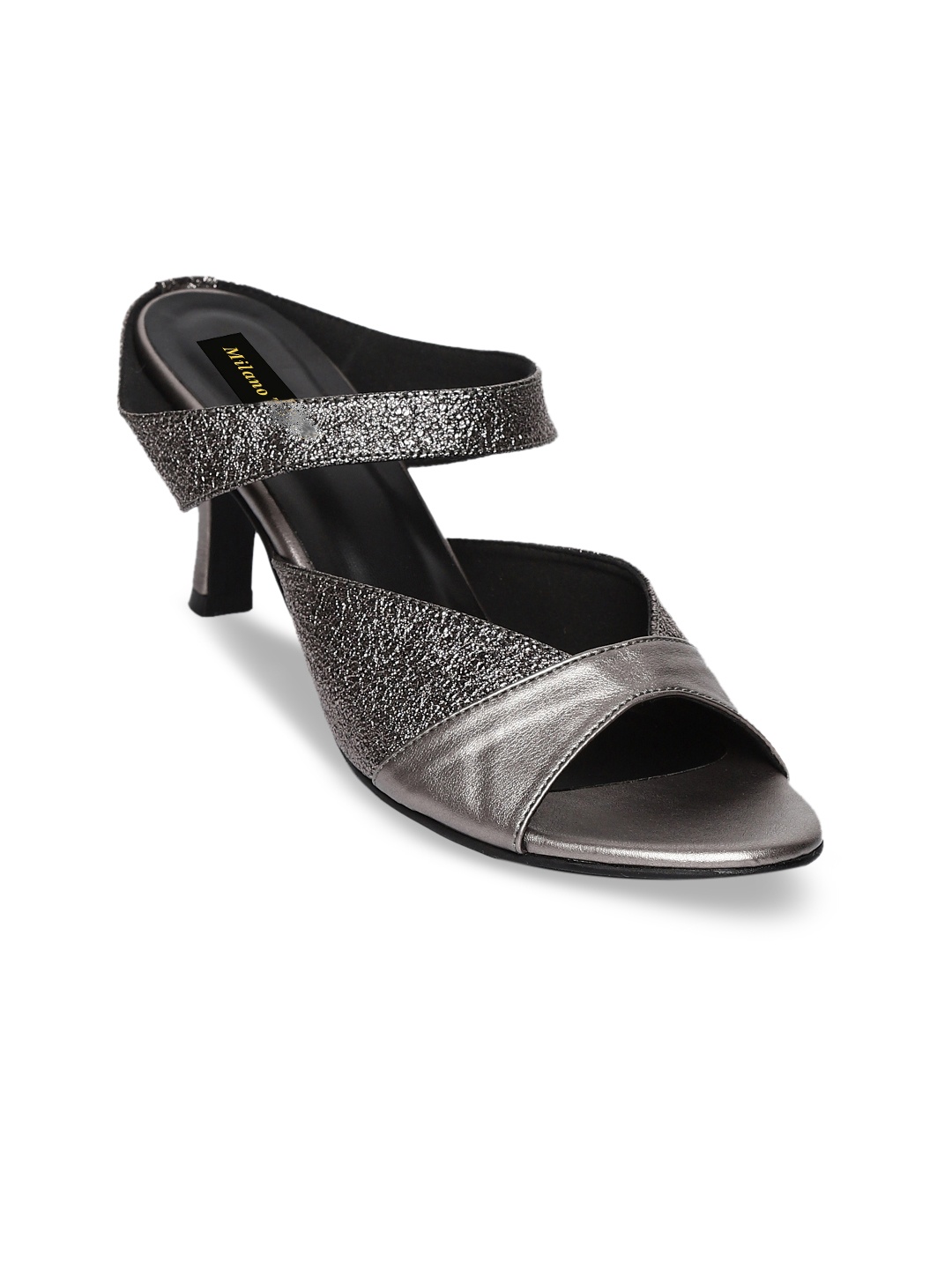 

Milano Torre Women Grey Embellished Sandals