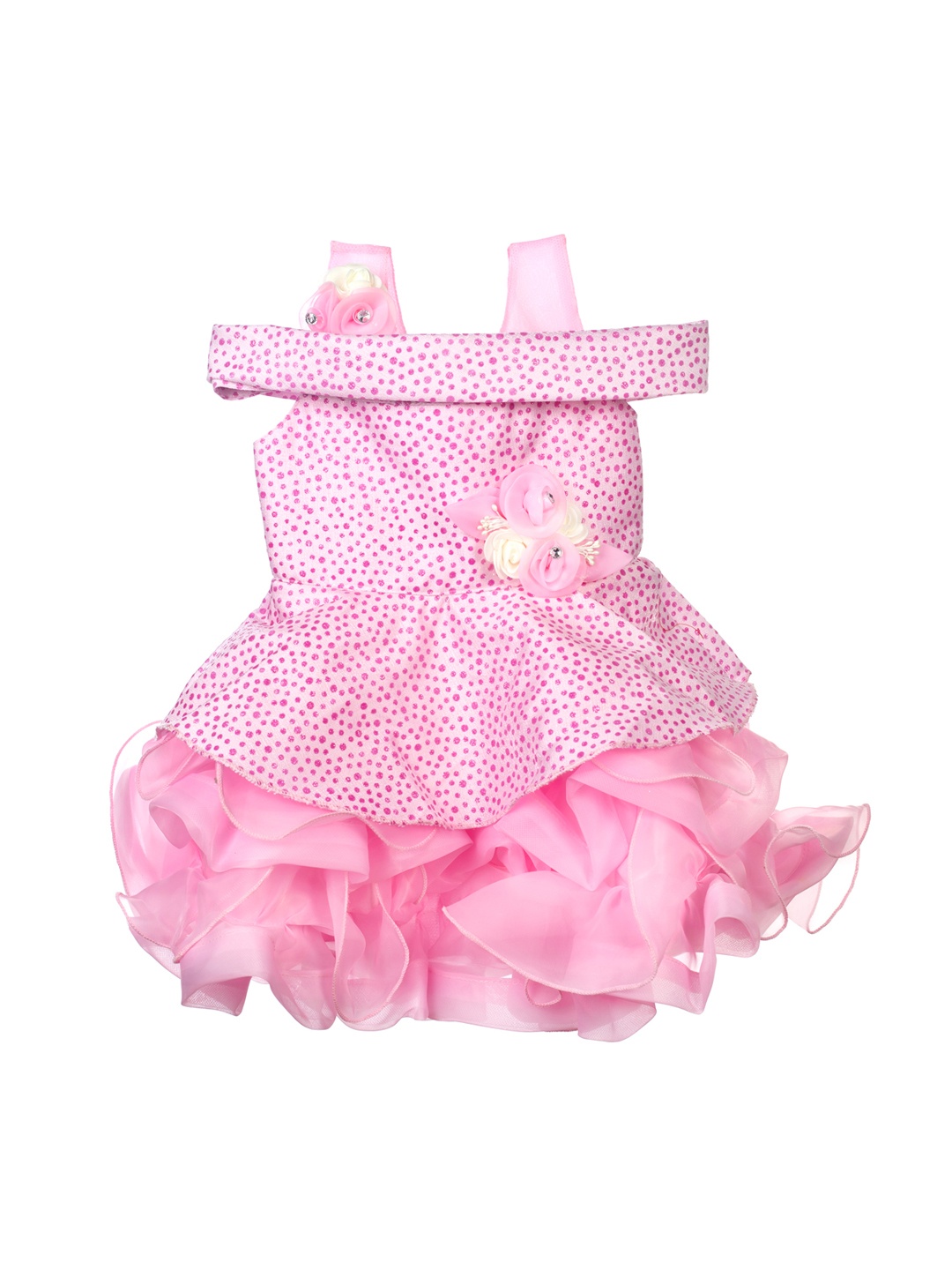 

MeeMee Girls Pink Printed Fit and Flare Dress