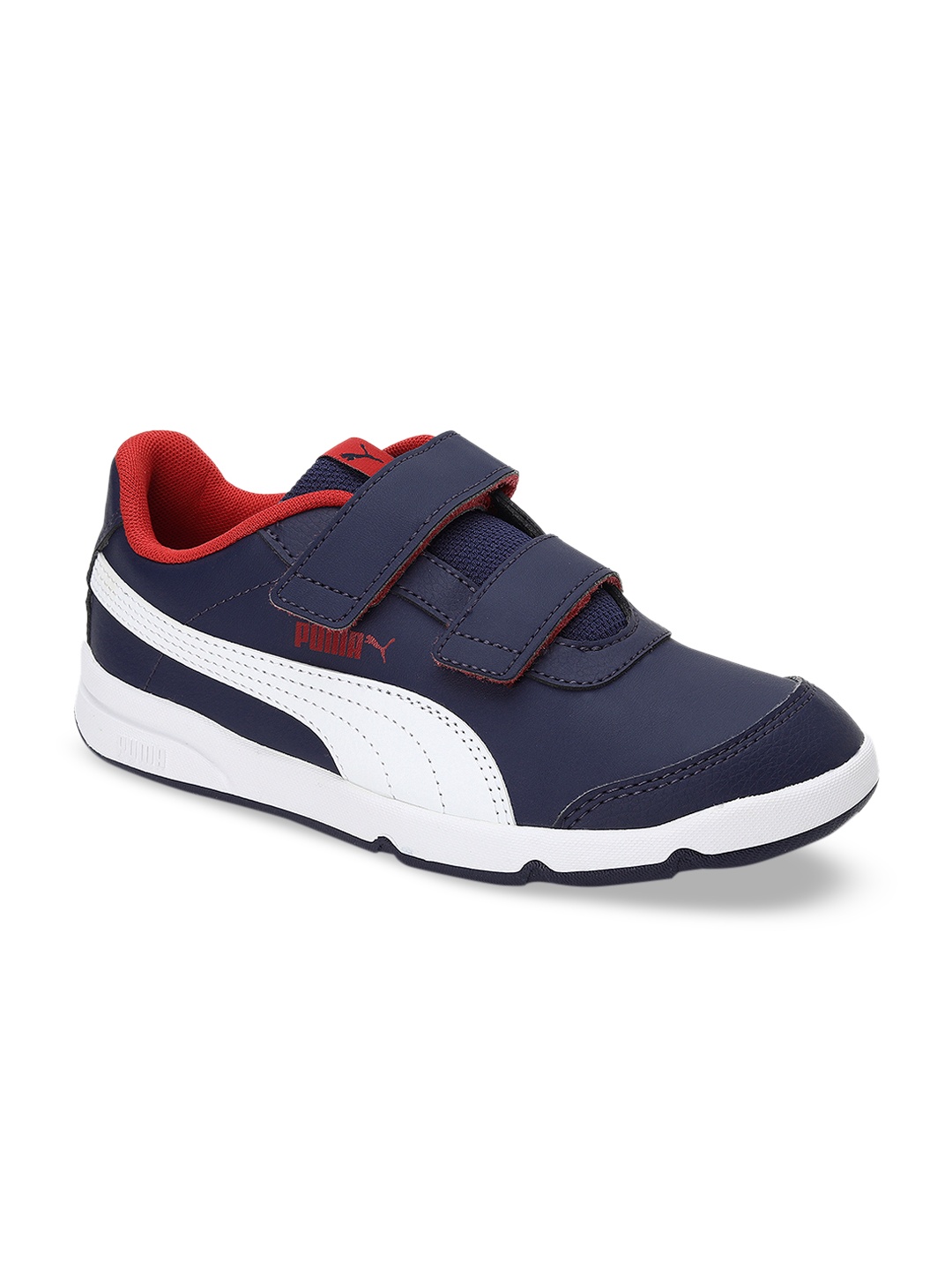 

Puma Kids Blue & White Colourblocked Stepfleex 2 SL VE V PS Slip-On Sneakers