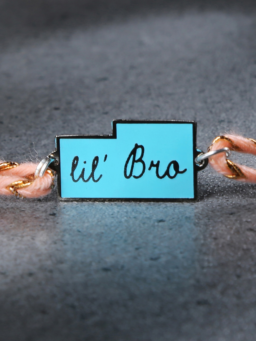 

Bigsmall Blue & Peach-Coloured Lil Bro Rakhi