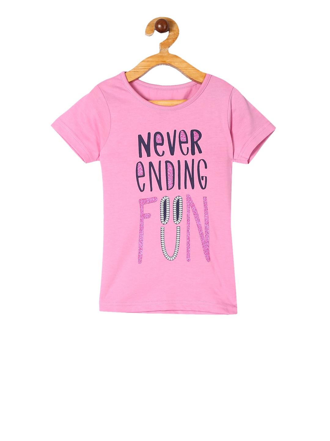 

Cherokee Girls Pink Printed Round Neck T-shirt