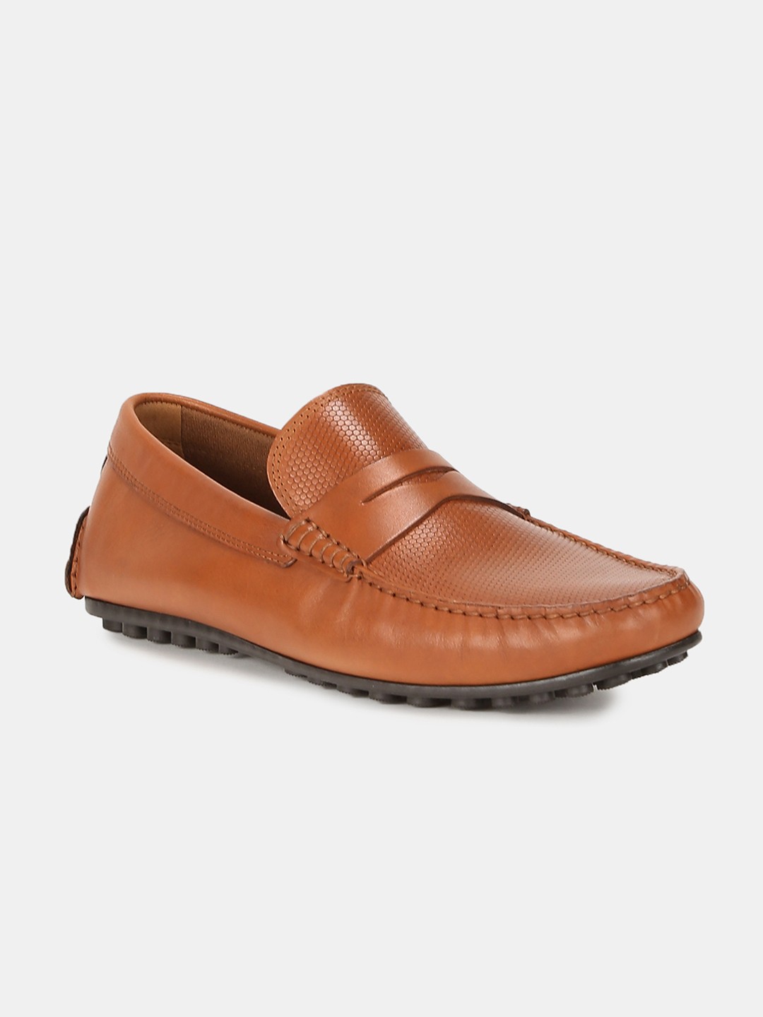 

Arrow Men Tan Brown Solid Leather Driving Shoes