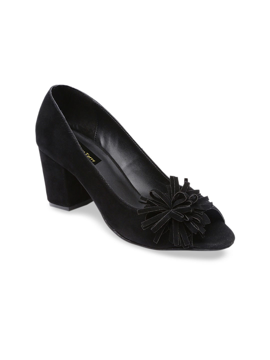 

Milano Torre Women Black Solid Peep Toes