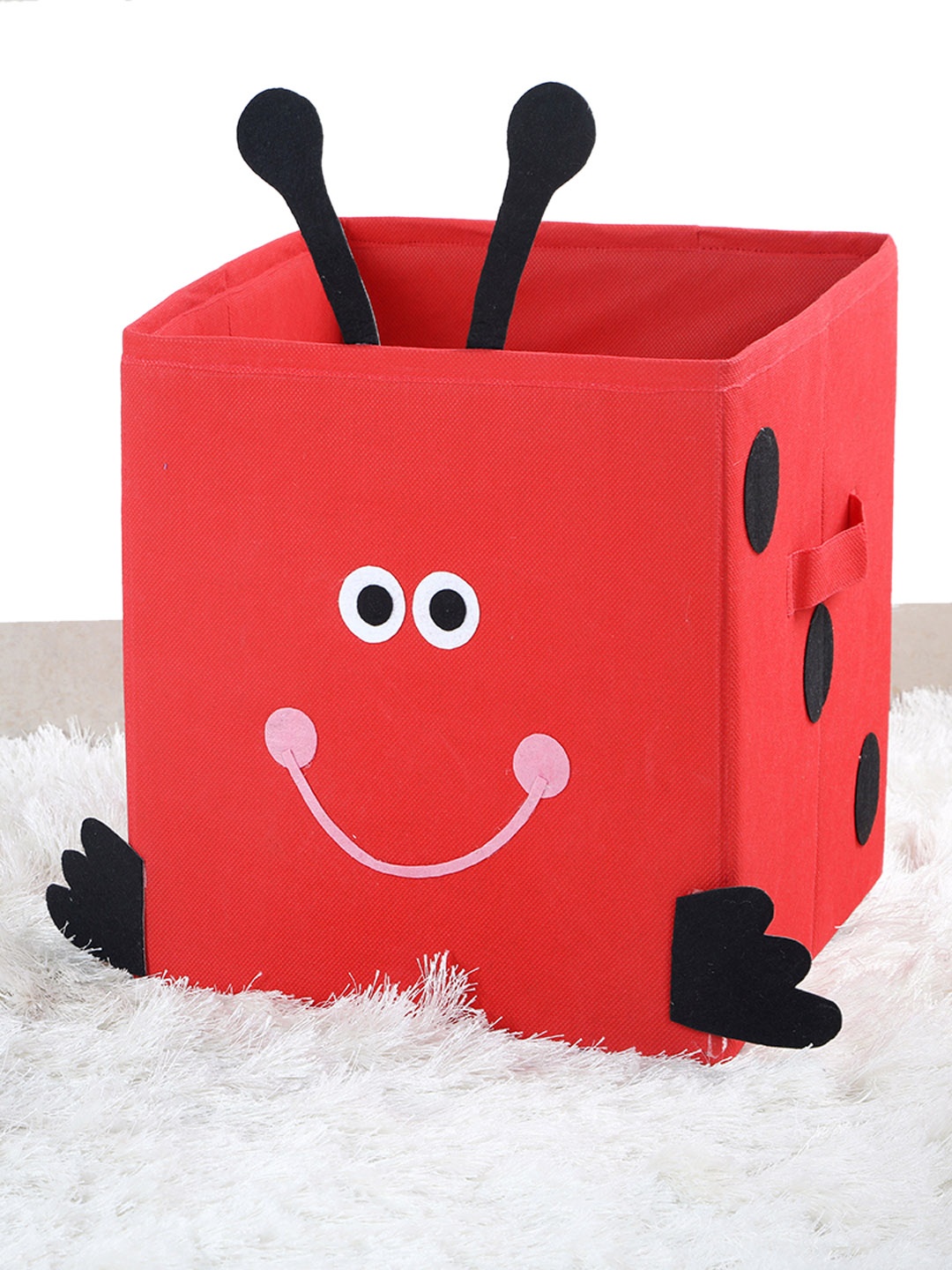 

My Gift Booth Red & Black Solid Multi Utility Lady Bug Storage Box