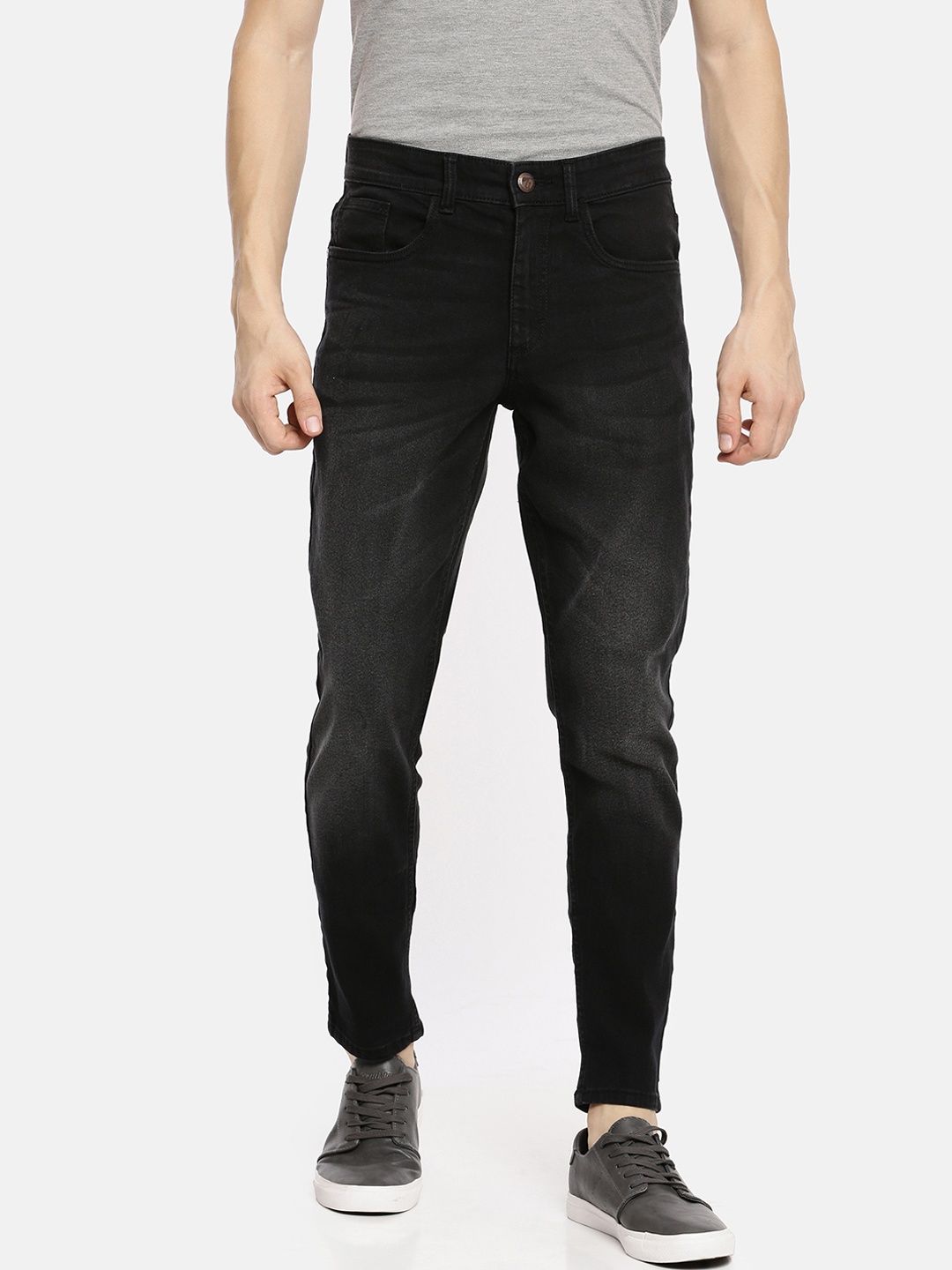 

The Indian Garage Co Men Black Slim Fit Mid-Rise Clean Look Jeans