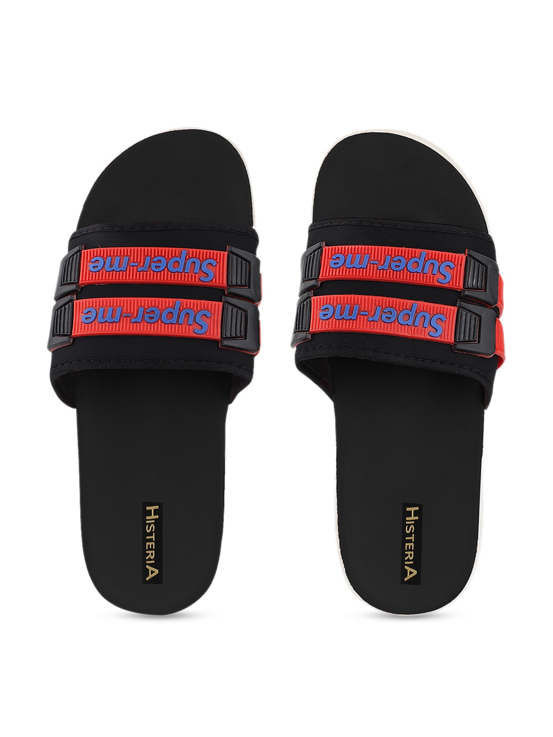 

Histeria Men Red & Black Printed Sliders