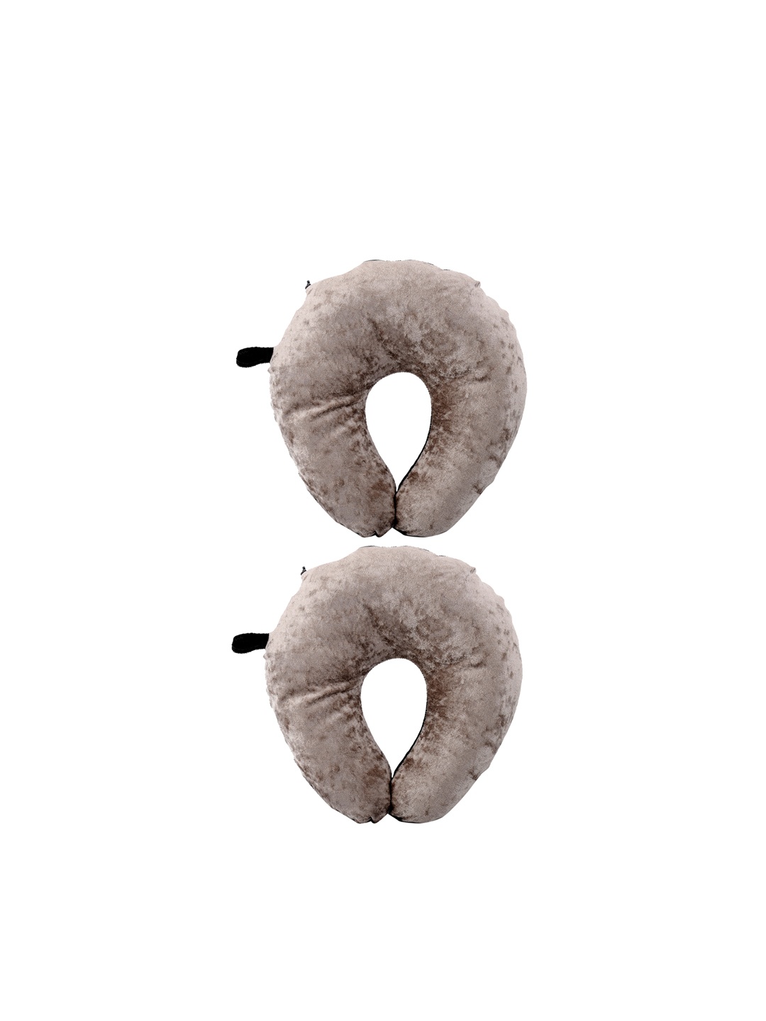 

Kuber Industries Set Of 2 Black & Grey U Shaped Memory Foam Travel Neck Pillow