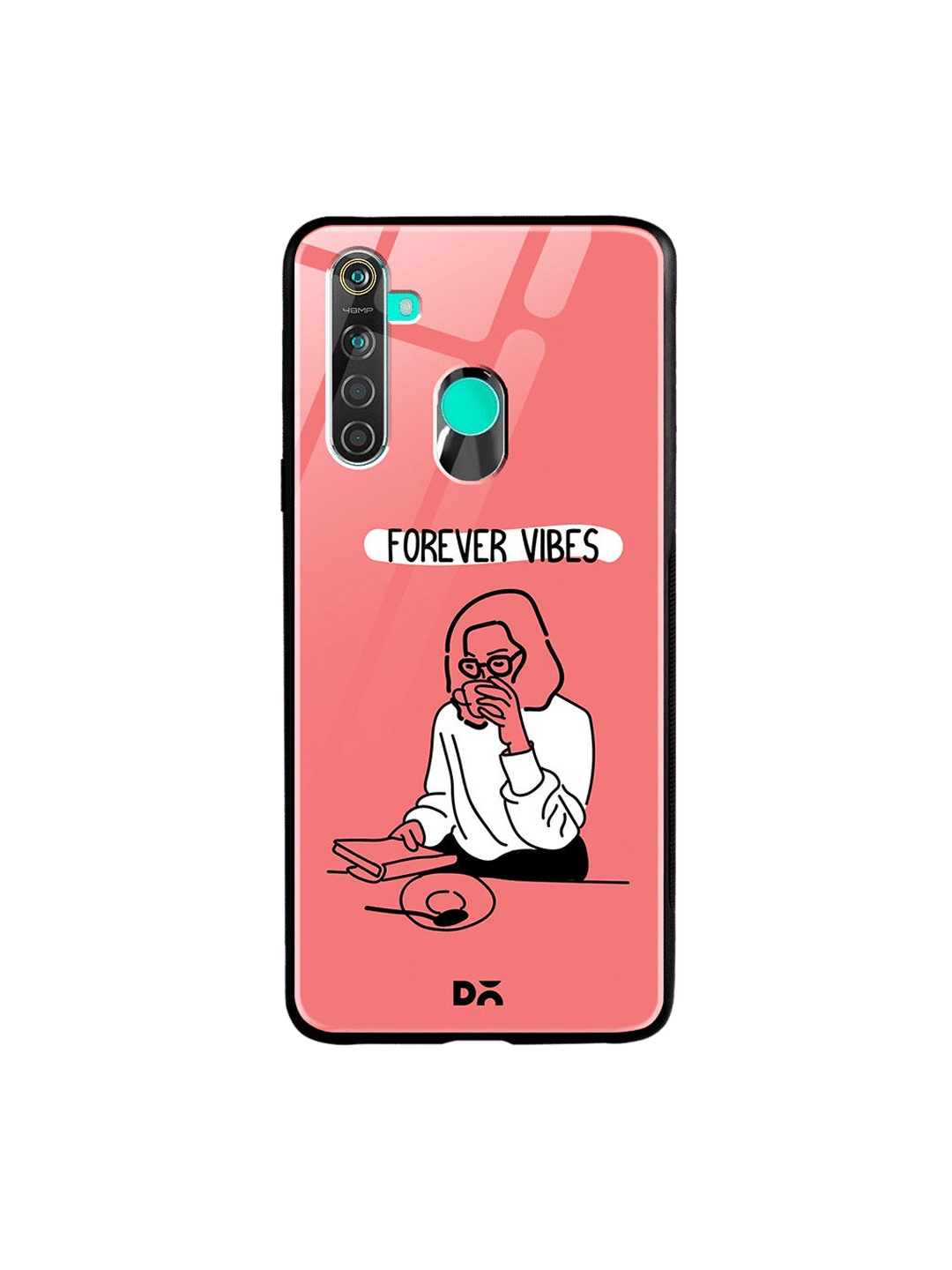 

DailyObjects Peach-Coloured Forever Vibes Glass Case Cover For Oppo Realme 5 Pro