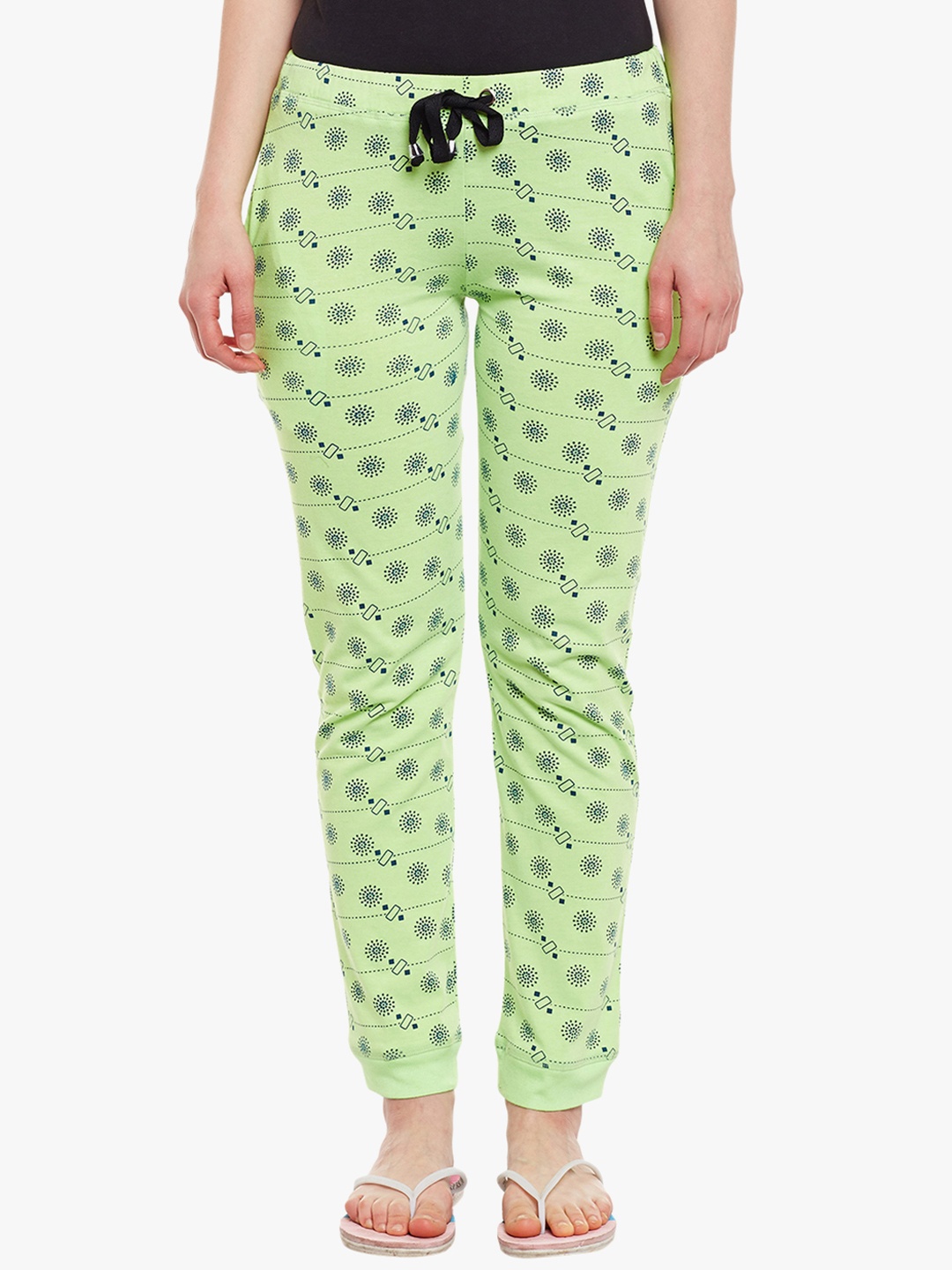 

VIMAL JONNEY Women Green Printed Lounge Pants