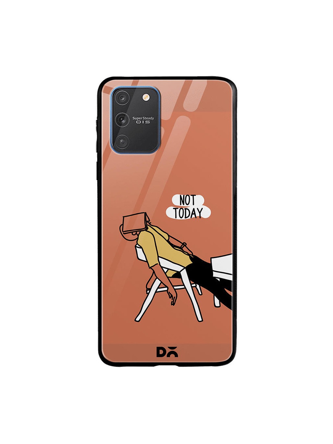 

DailyObjects Orange & Yellow Not Today Samsung Galaxy S10 Lite Glass Case Cover