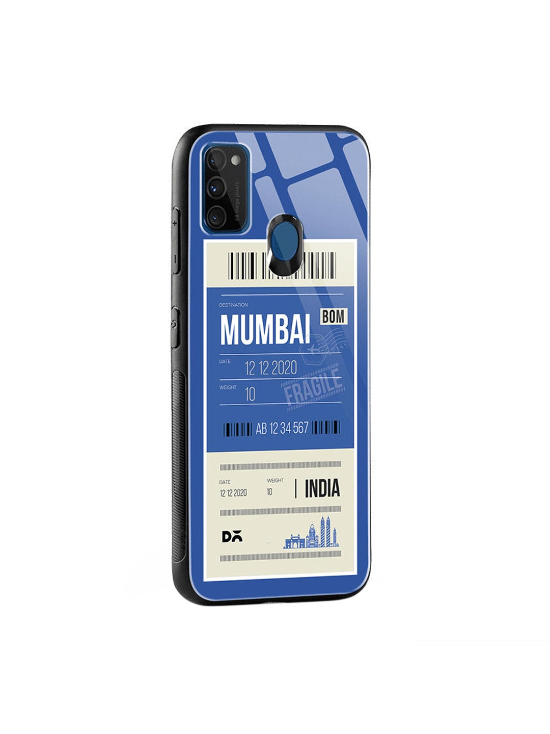 

DailyObjects Blue & White Mumbai City Tag Glass Case Cover For Samsung Galaxy M30S