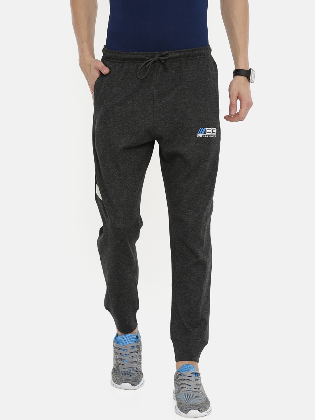 

Proline Active Men Grey Melange Solid Joggers
