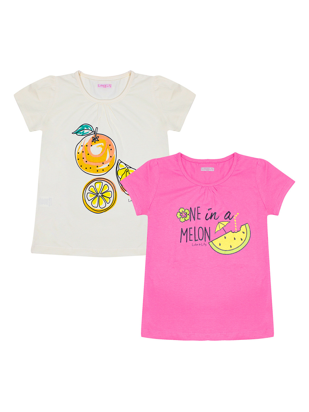 

Luke & Lilly Girls Pack Of 2 White Round Neck T-shirt