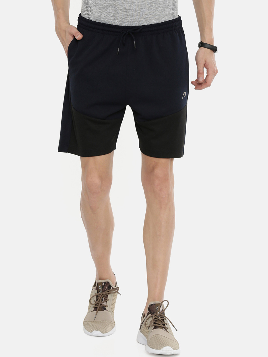 

Proline Active Men Navy Blue Solid Regular Fit Sports Shorts