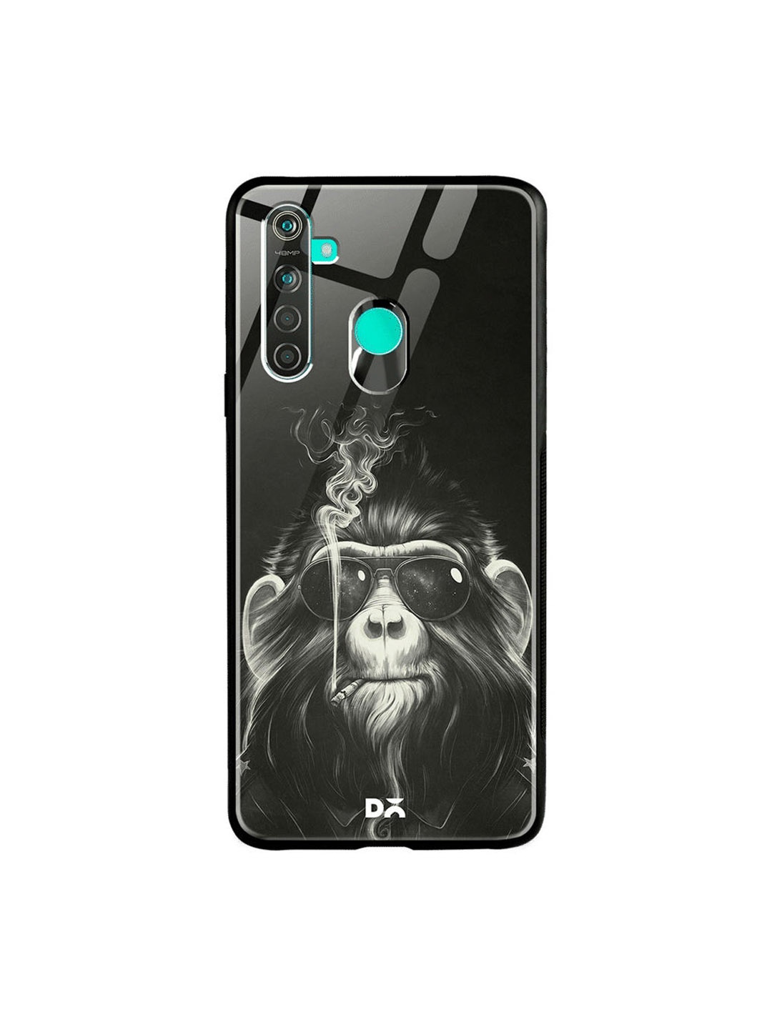 

DailyObjects Unisex Black Smoke Em Oppo Realme 5 Pro Glass Case Cover