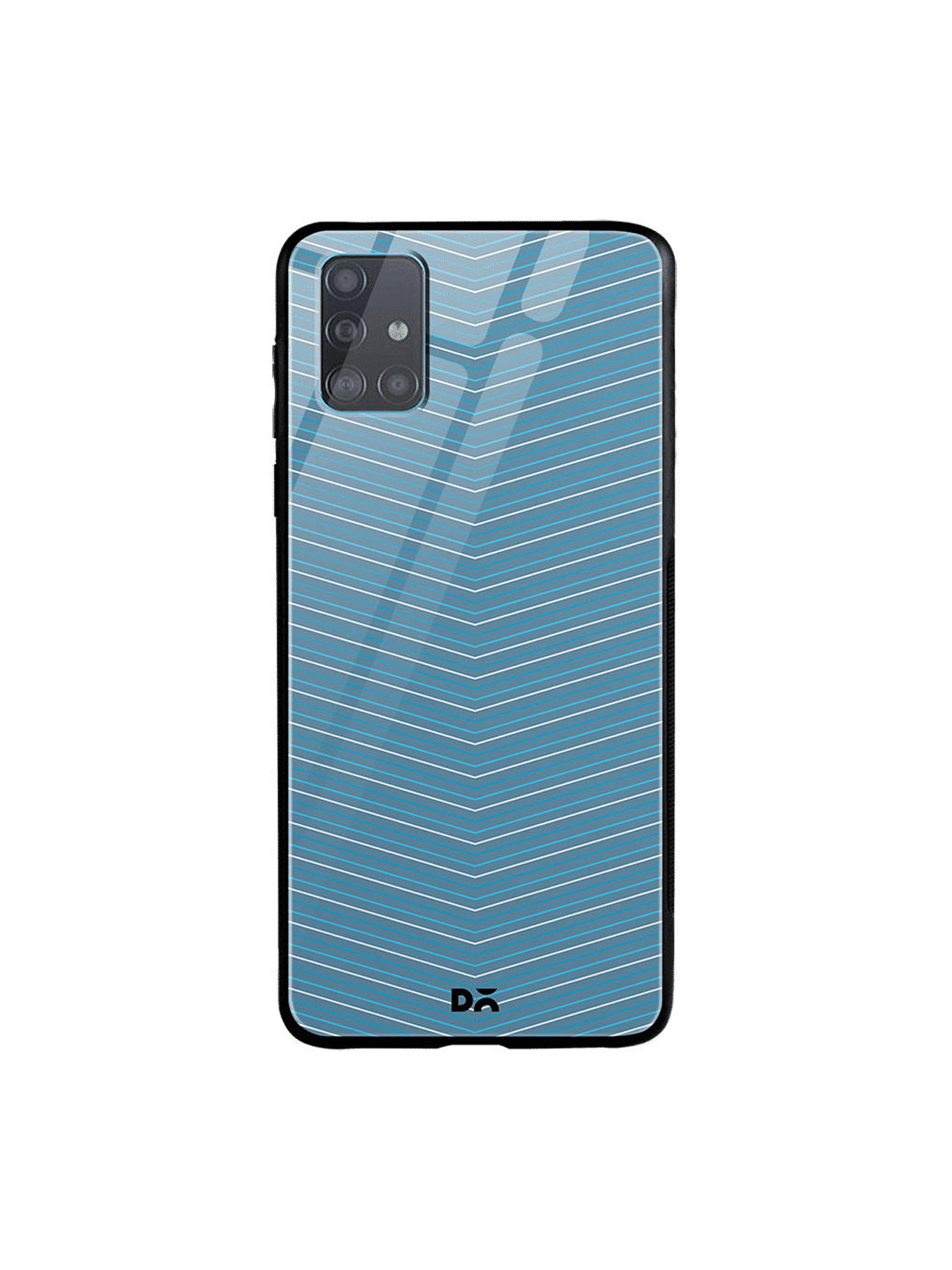 

DailyObjects Teal Blue Blueberry Broken Twills Samsung Galaxy A51 Glass Case Cover