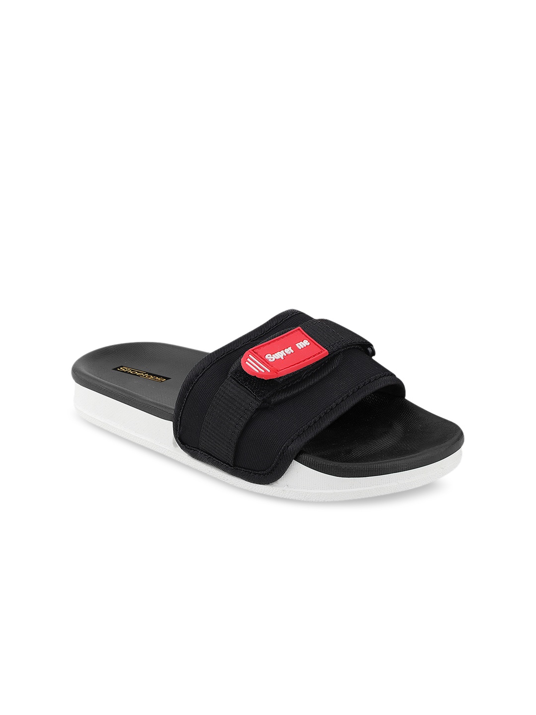 

Shoetopia Women Black Printed Sliders