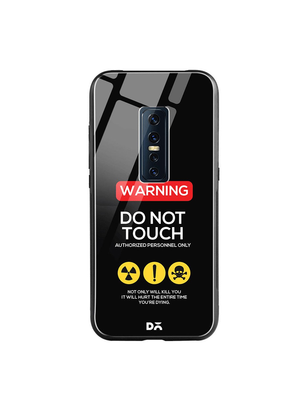 

DailyObjects Do Not Touch Glass Case Cover For Vivo V17 Pro, Black