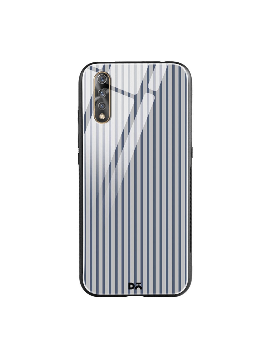 

DailyObjects Grey Stripes Vivo S1 Glass Case Cover