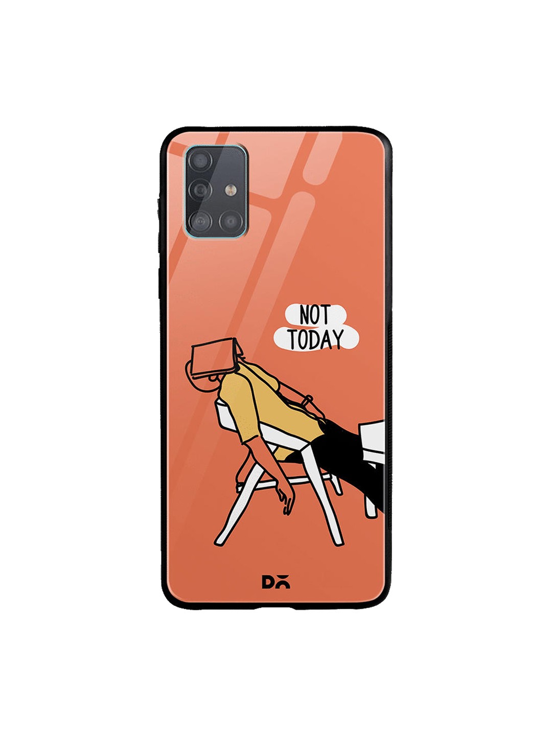 

DailyObjects Orange & Yellow Not Today Samsung Galaxy A51 Glass Case Cover