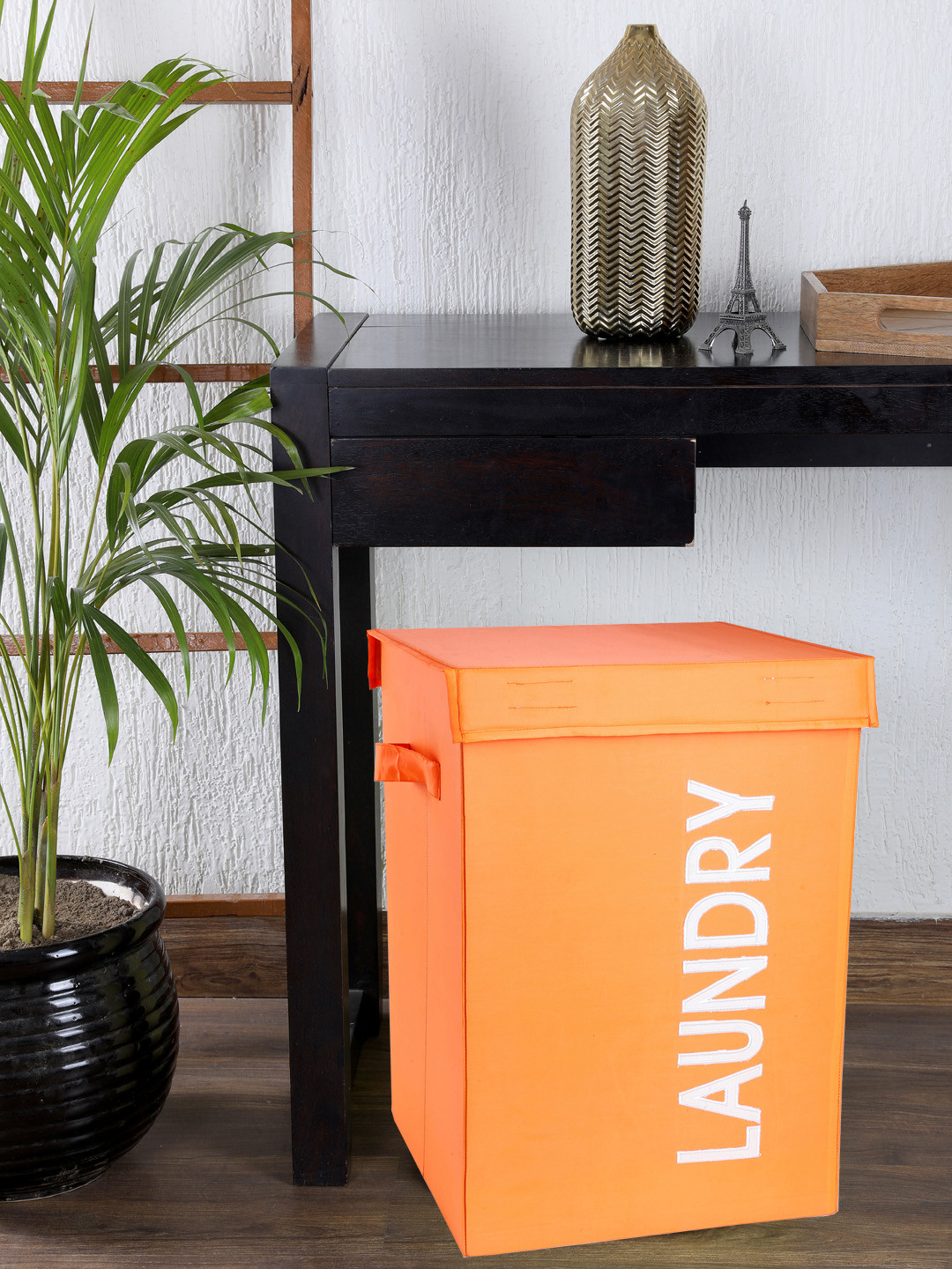 

My Gift Booth Orange Printed Laundry Basket