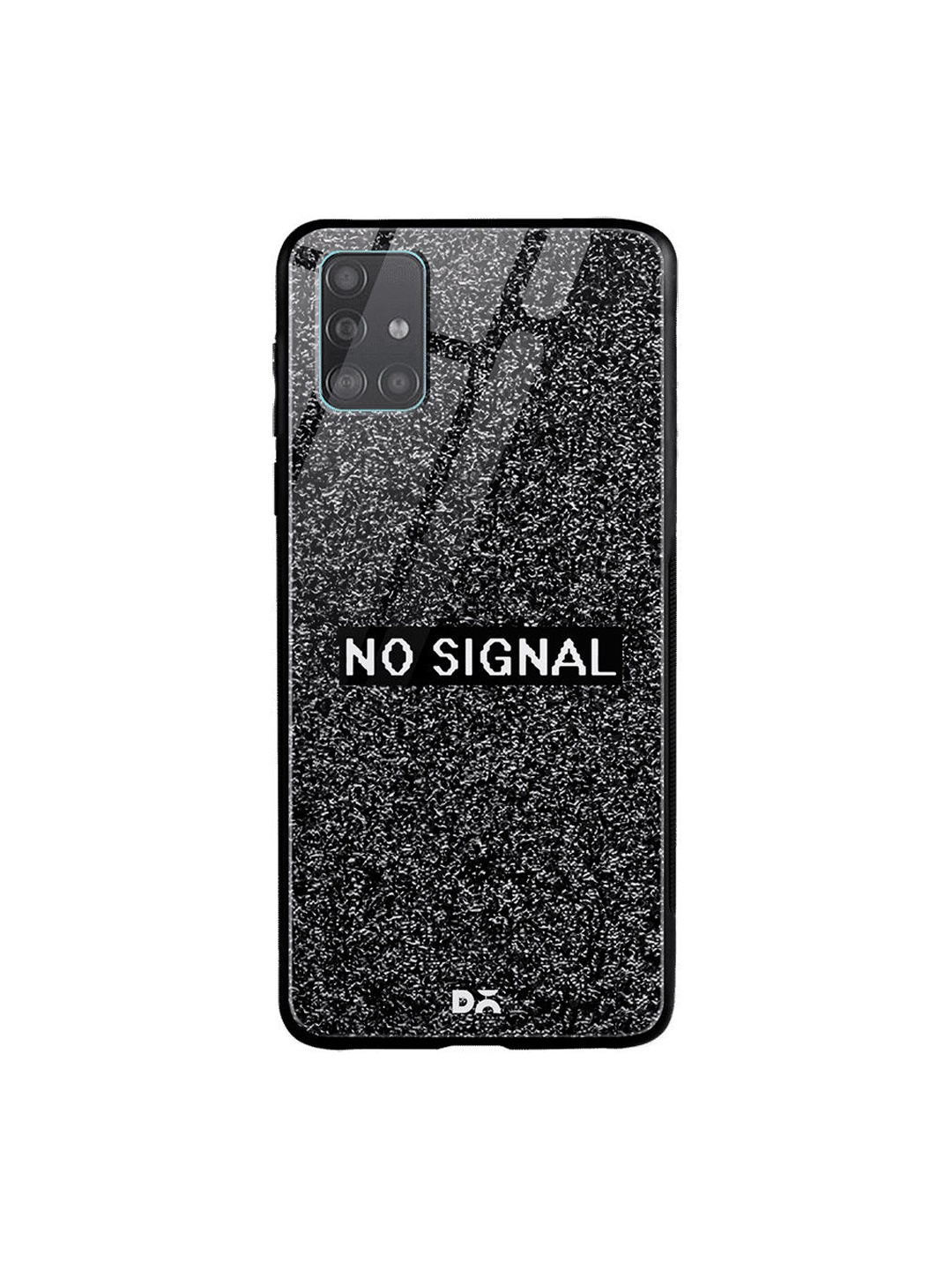 

DailyObjects Black & White No Signal Printed Samsung Galaxy A51 Glass Case Cover