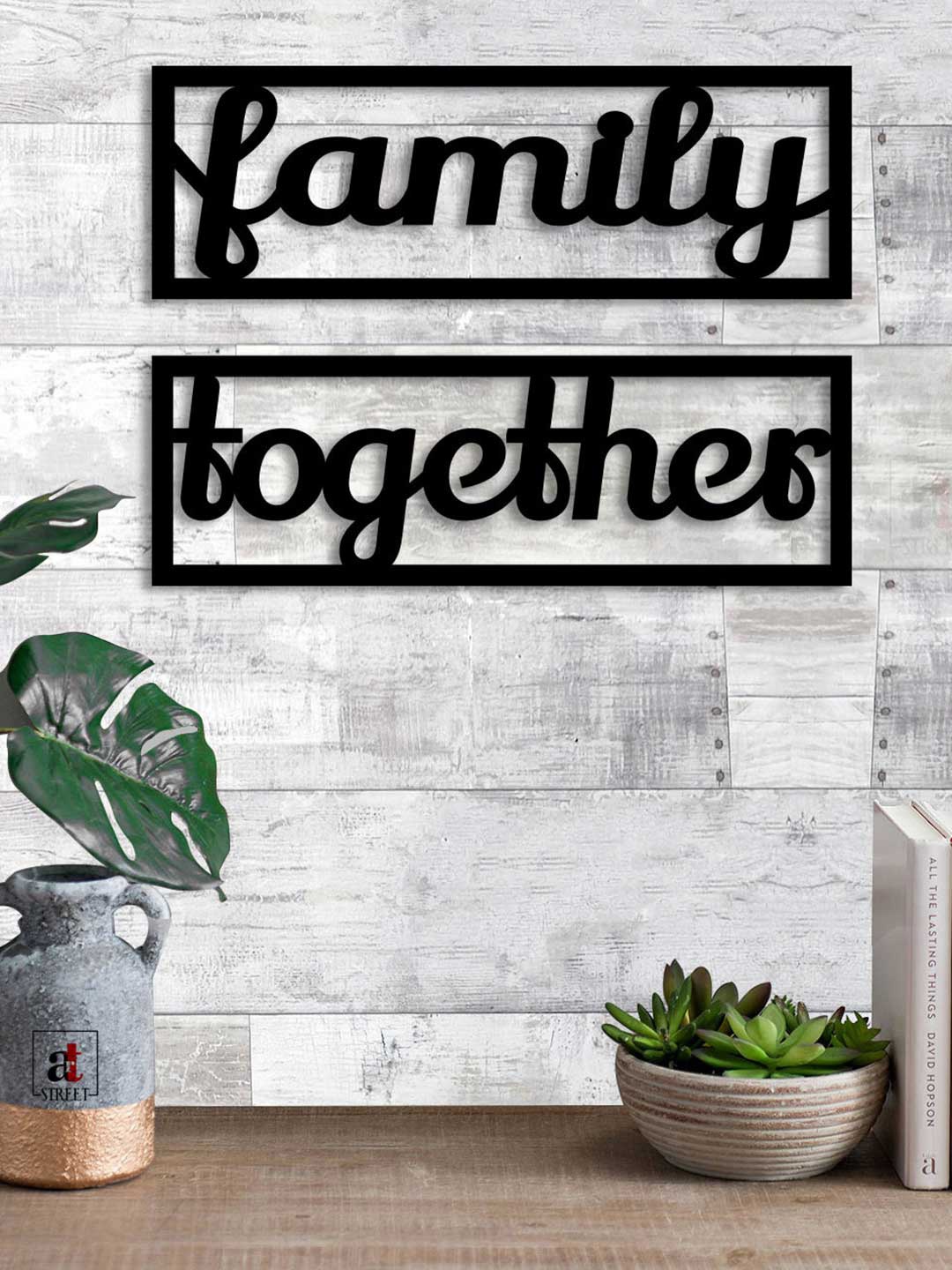 

Art Street Black Family Together MDF Cutout Wall Art