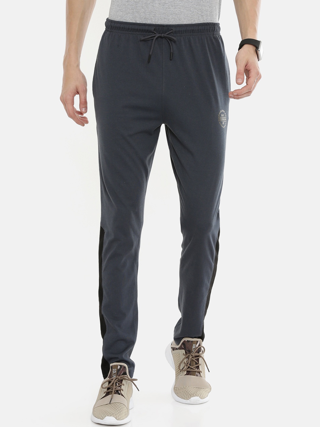 

Proline Active Men Grey Solid Slim-Fit Track Pants