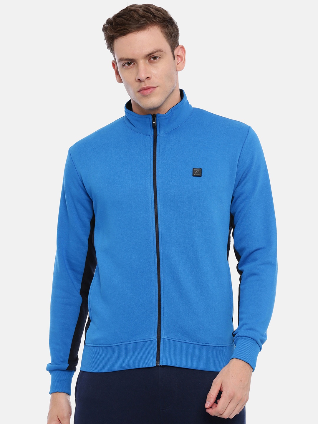 

Proline Active Men Blue & Black Colourblocked Sweatshirt