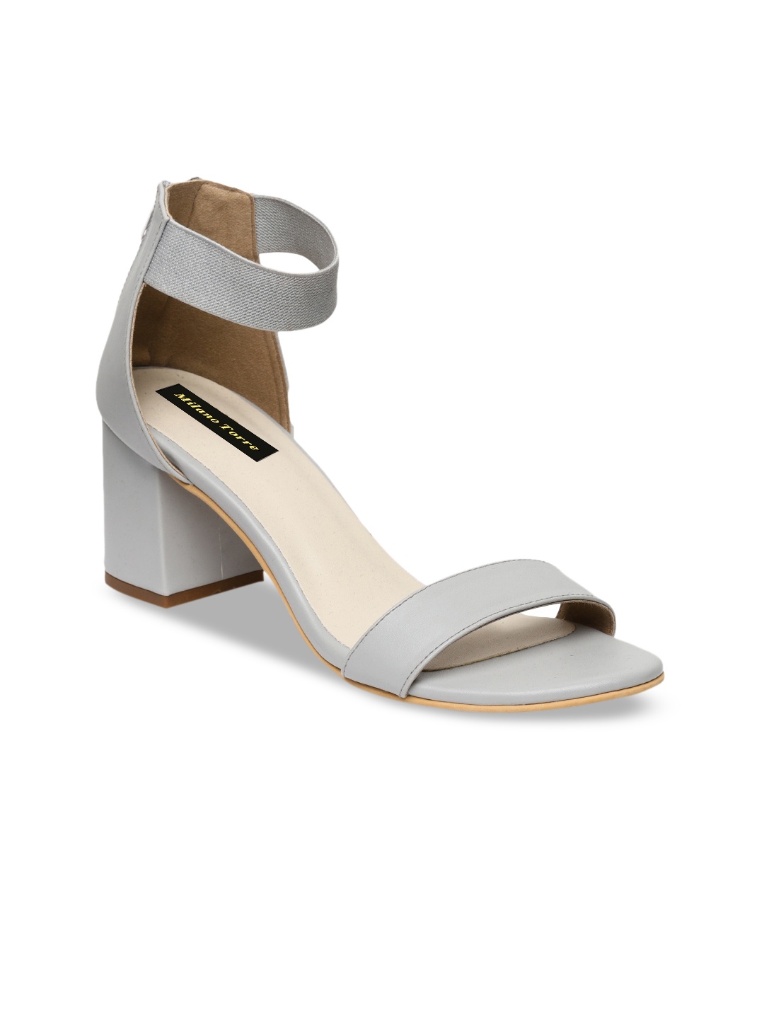 

Milano Torre Women Grey Solid Block Heels