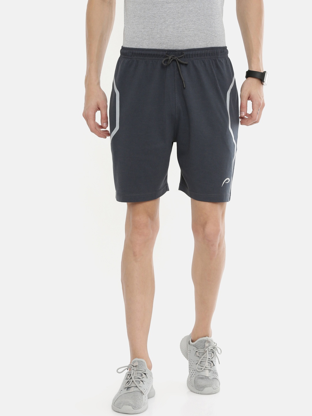 

Proline Active Men Grey Solid Regular Fit Sports Shorts